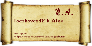 Moczkovcsák Alex névjegykártya