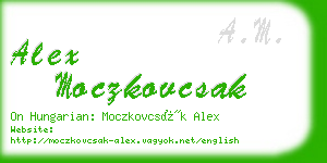 alex moczkovcsak business card